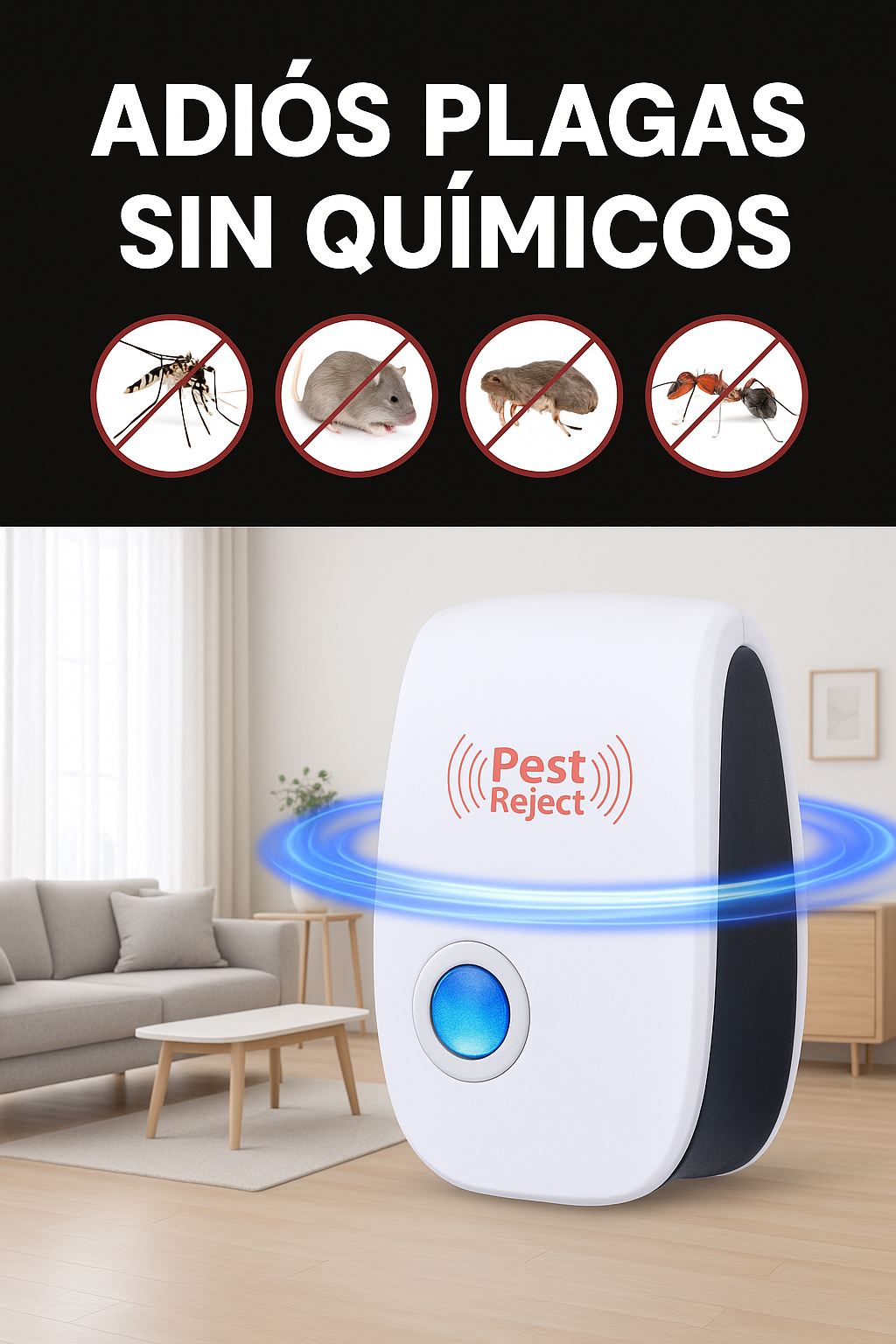 Repelente Ultrasónico Pest Reject🐀