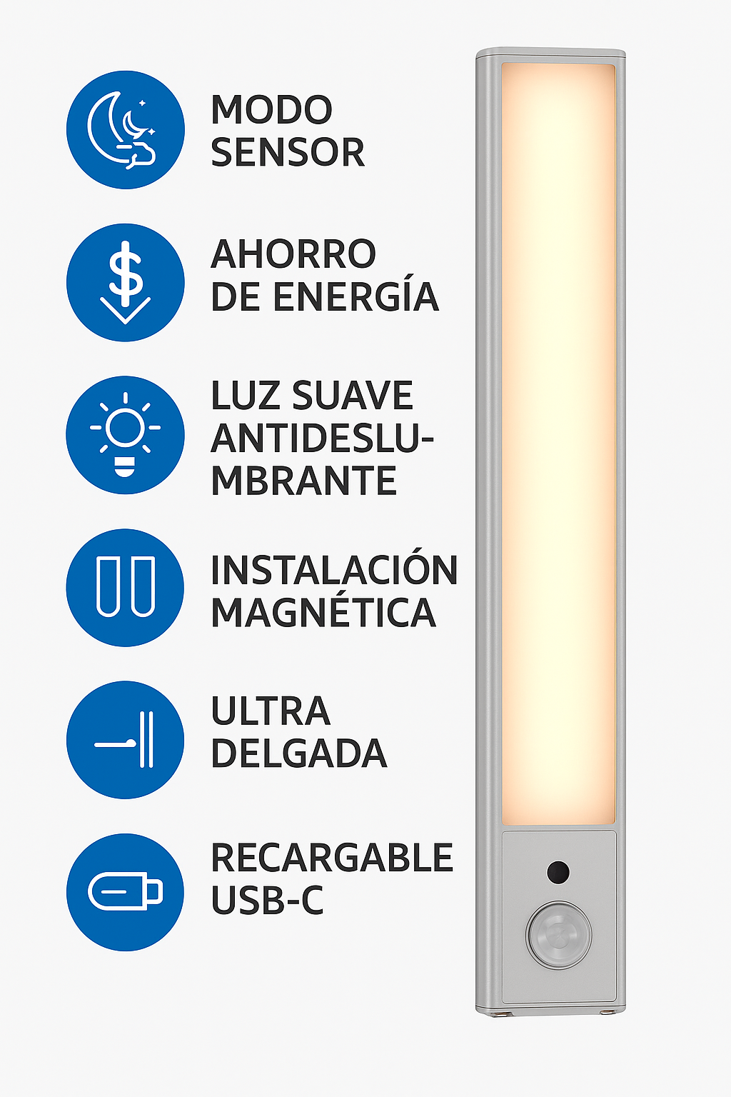 ⭐ Luz LED con Sensor de Movimiento