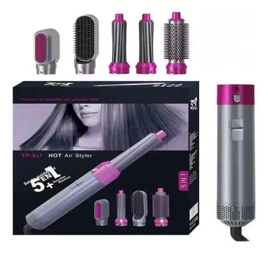 Cepillo Alisador De Pelo, Peine Eléctrico Rizador 5en1