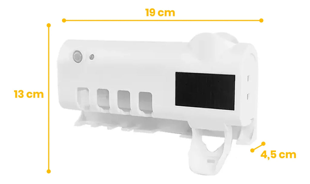 DISPENSADOR DE PASTA DENTAL Y SOPORTE PARA CEPILLO