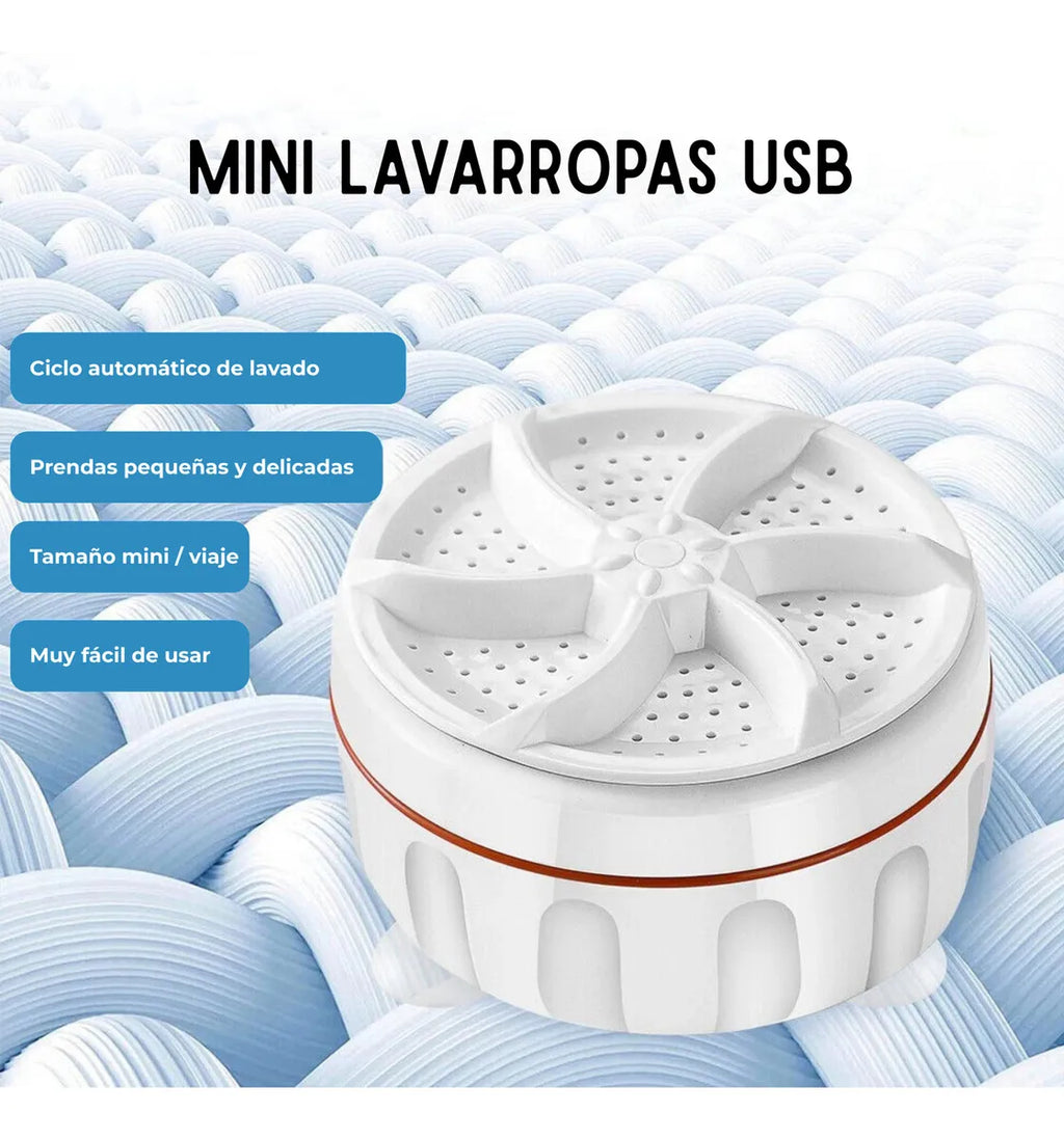 Mini Lavarropa Portátil Plegable USB Multicolor Washing Machine