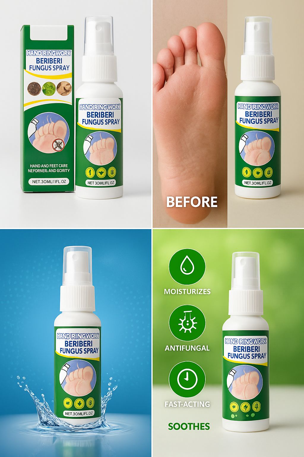 Crema Pie de Atleta + Antifúngico Potente – Alivia Picazón y Ardor